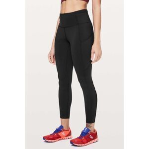 Lululemon Fast & Free 7/8 Tight II Non-Reflective Nulux 25" In Black